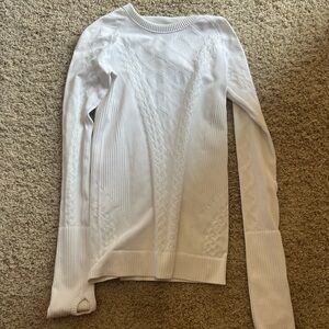 lululemon old white longsleeve swiftly tech